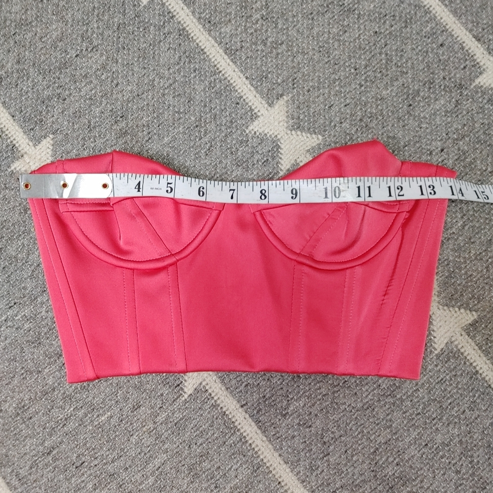 Oh Polly True Love Satin Corset Crop Top Size 2 - Picture 6 of 11